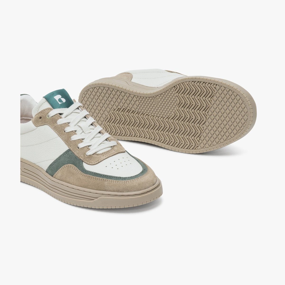 Basket en cuir MAEL beige, BOCAGE
