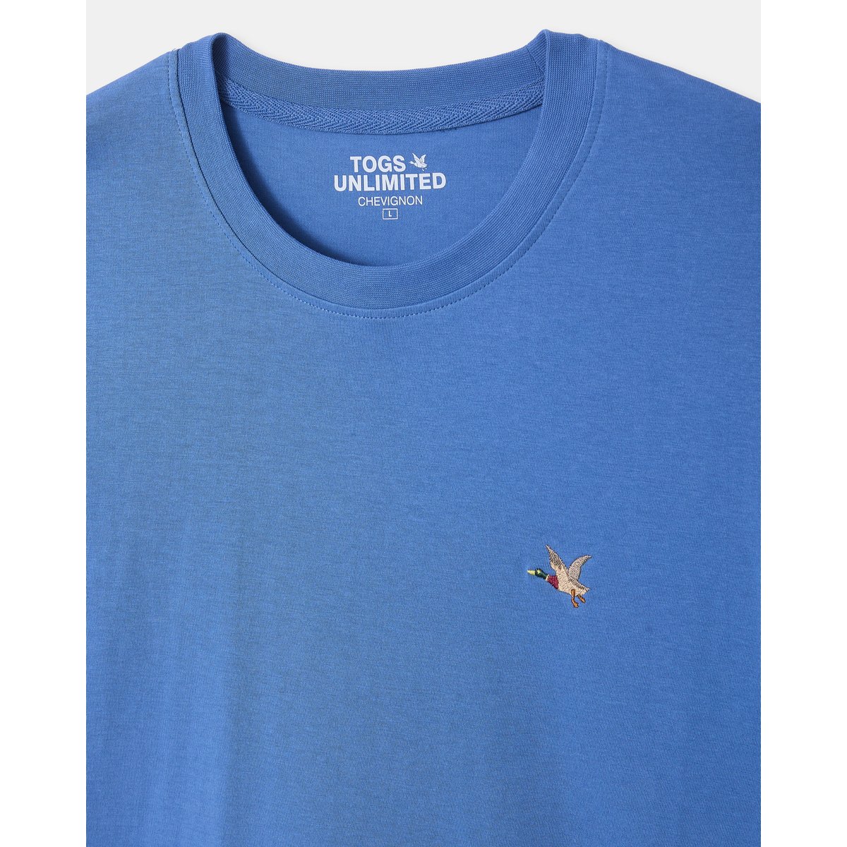 T-Shirt motif devant; brodé T-TOGS bleu, CHEVIGNON