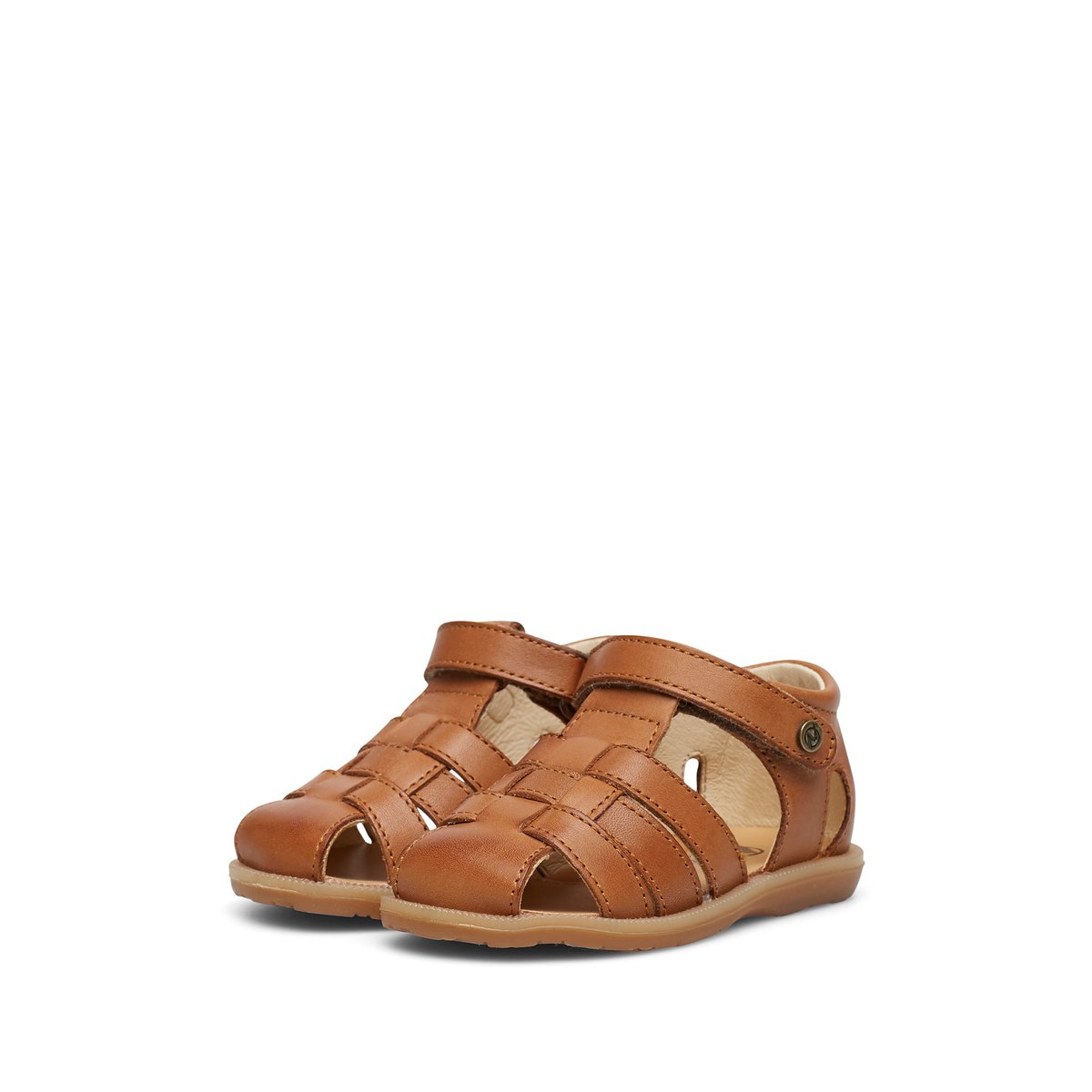 Sandales semi-ouverte en cuir ZAFFIRO marron, NATURINO