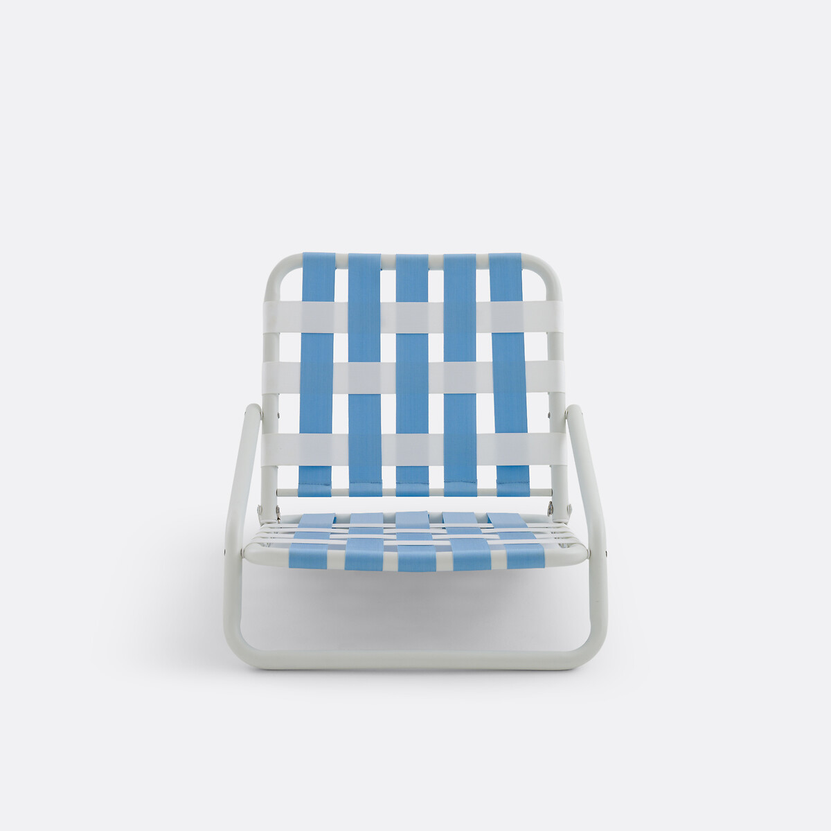 Chaise basse de plage en aluminium, pliante, IROH bleu clair/blanc, LA REDOUTE INTERIEURS