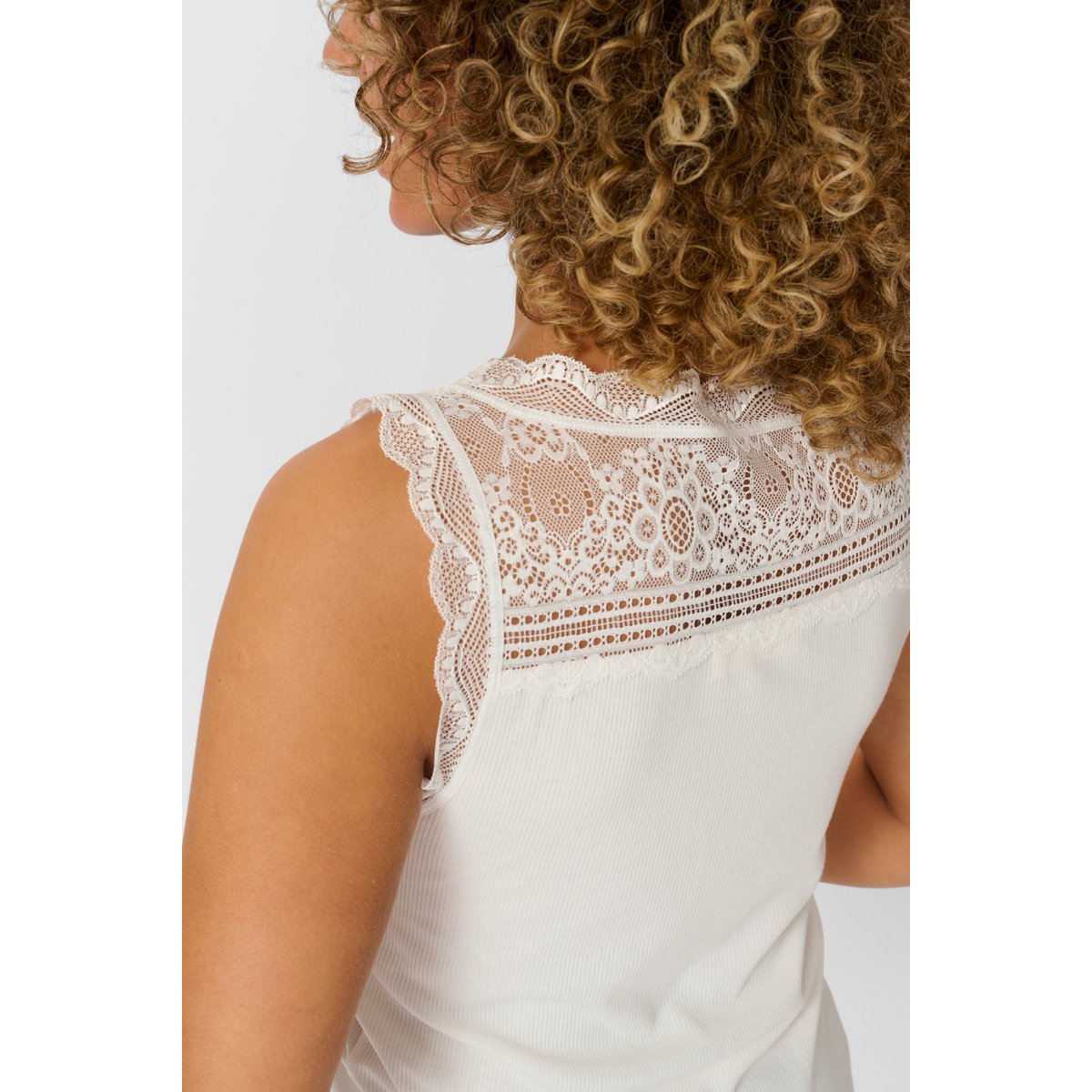 Jersey top blanc chalk, CREAM