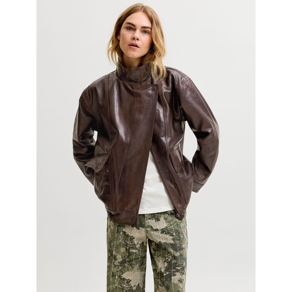 Veste En Cuir pecan brown, JJXX