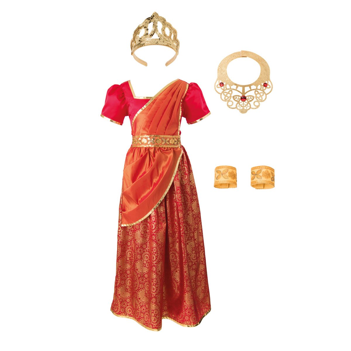 Déguisement de princesse cambodgienne blanc, OXYBUL