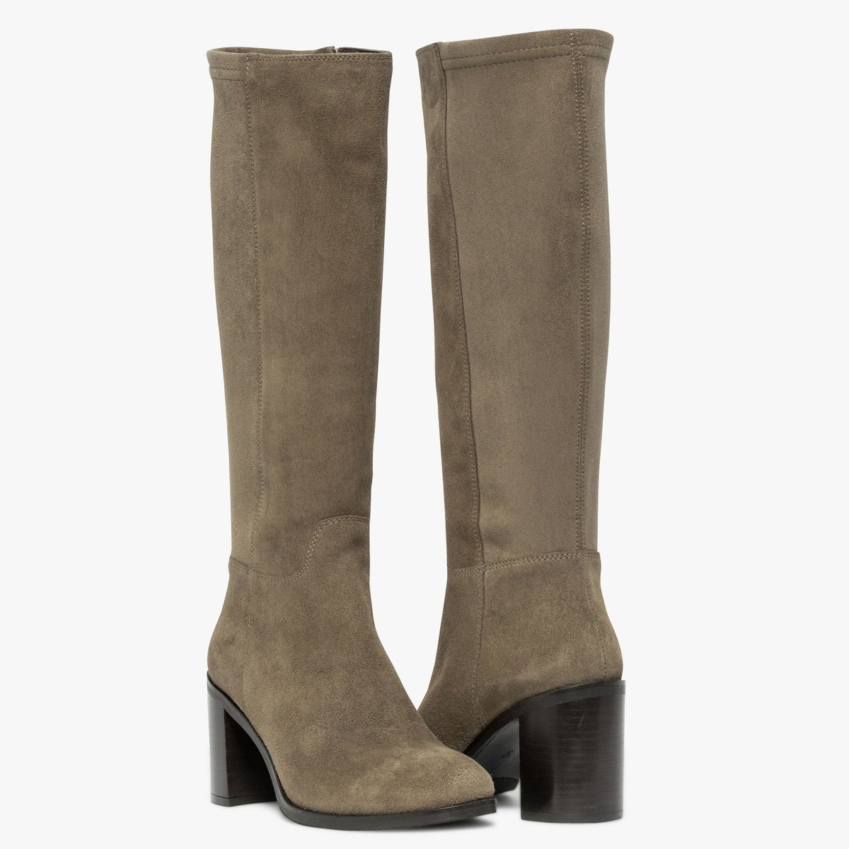 Botte À Talon en cuir FANTINA gris taupe, BOCAGE