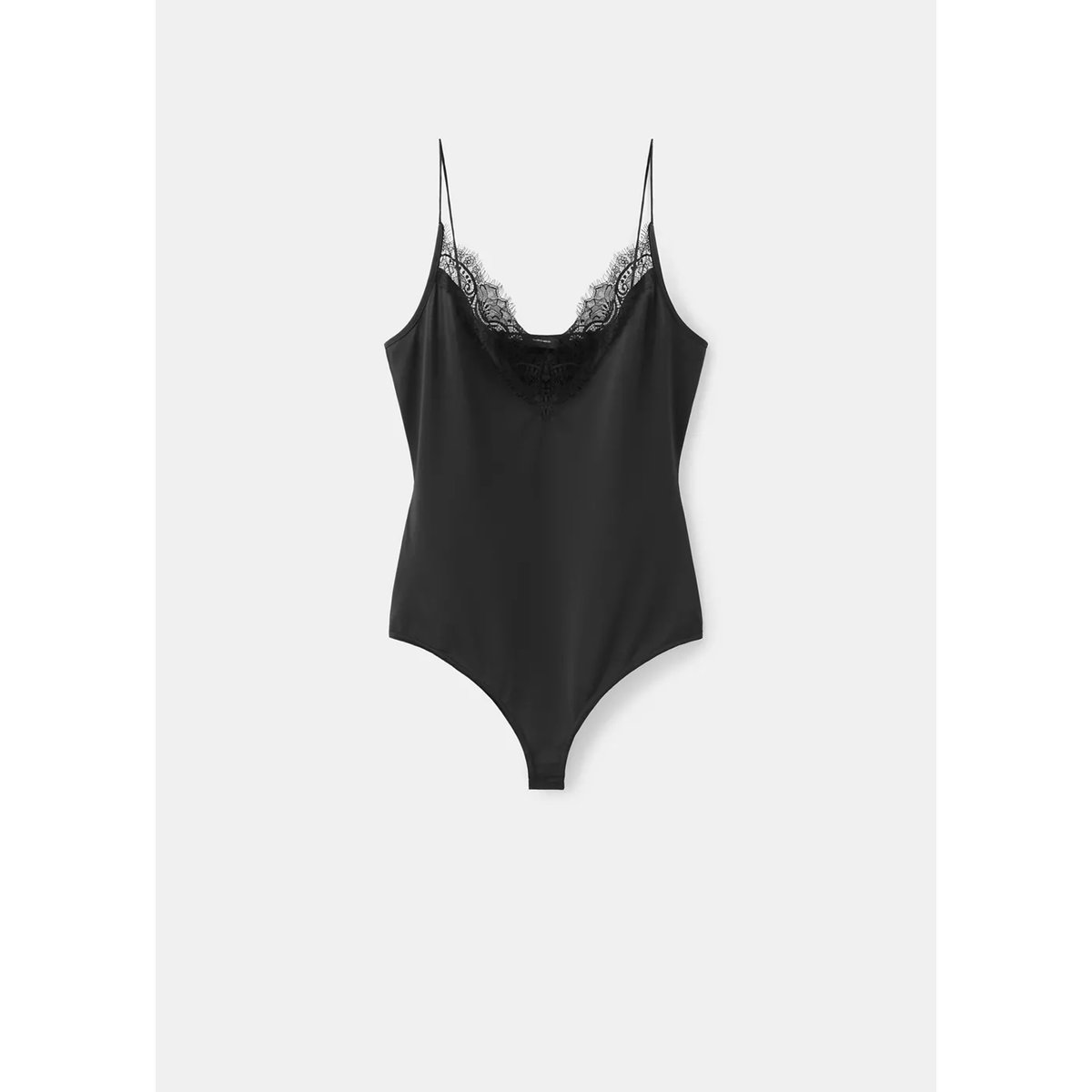 BODYSUIT XLACEPIC noir, MANGO