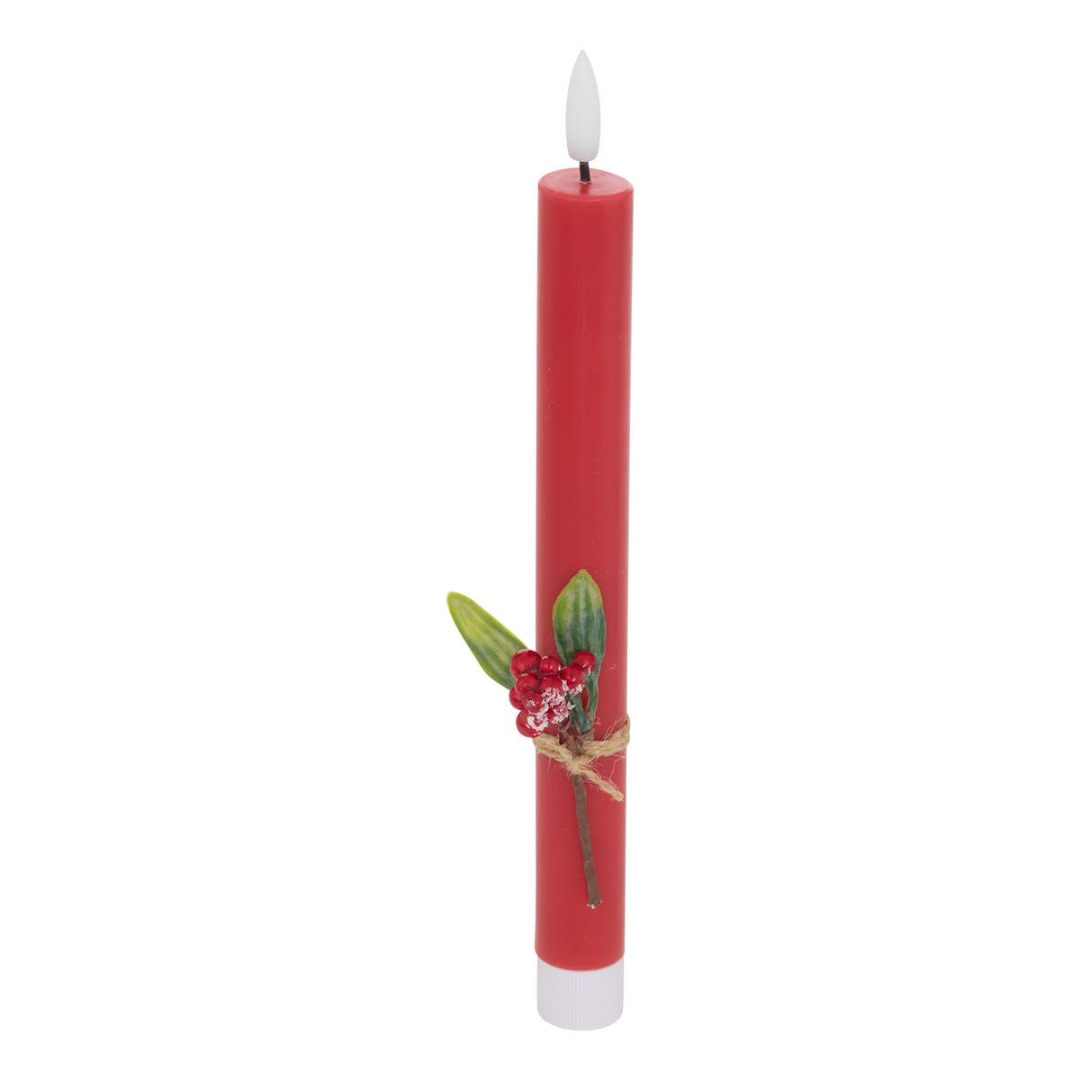 Lot de 2 bougies LED Lupa bâton rouge rouge, ATMOSPHERA