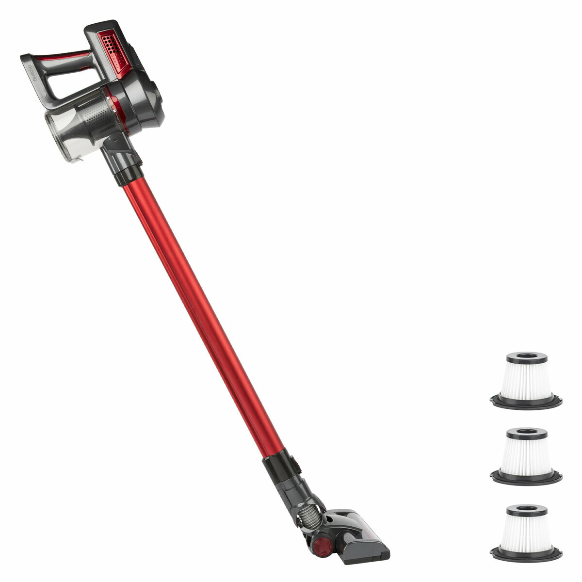 aspirateur balai 2 en 1 et pack filtres - up600+f600 rouge, H.KOENIG