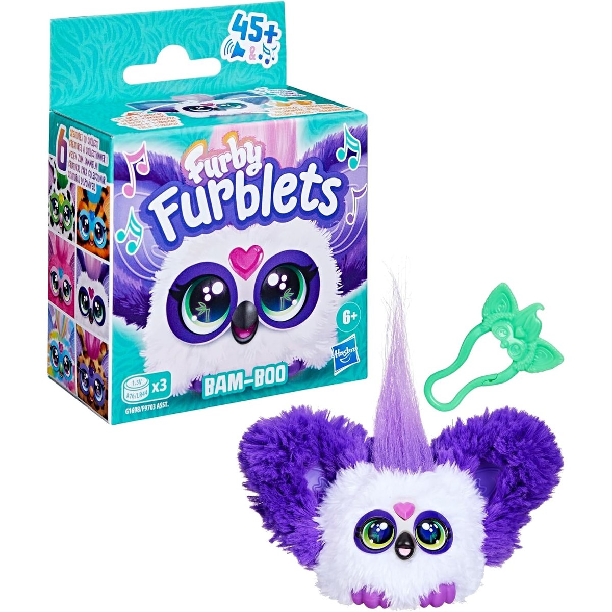Furblets Bam-Boo, Mini Panda en peluche multicolore, HASBRO