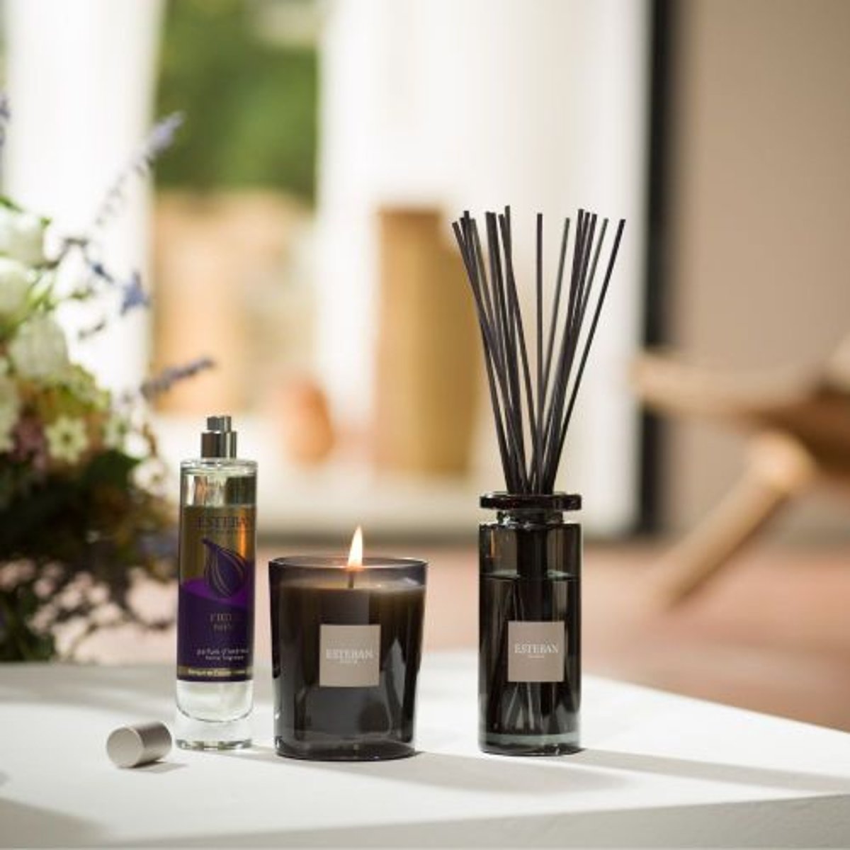 Parfum d'intérieur - Bouquet initial Figue Noire 100ml gris, ESTEBAN
