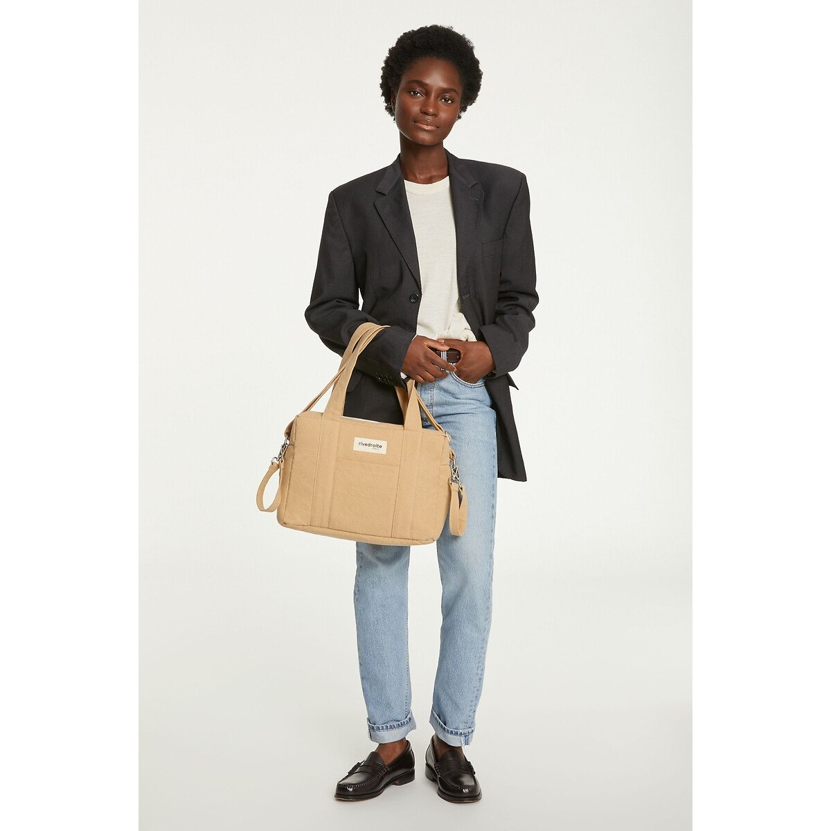 Borsa fasciatoio, MINI DARCY beige, RIVEDROITE