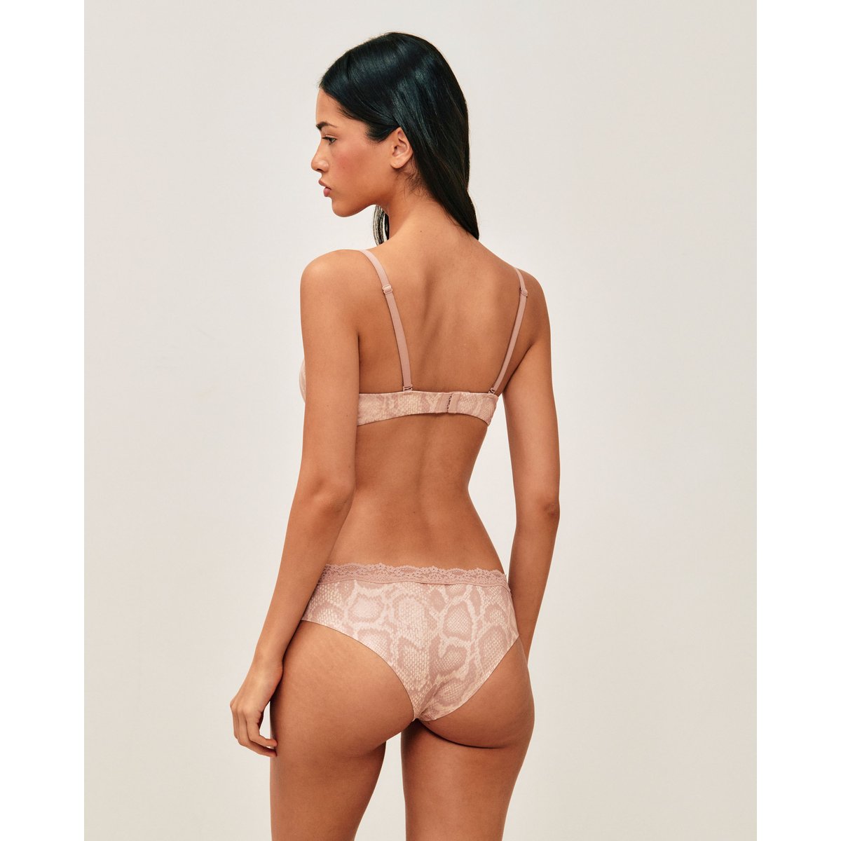Shorty en microfibre imprimé serpent NEW SOFTIZ marron clair, UNDIZ