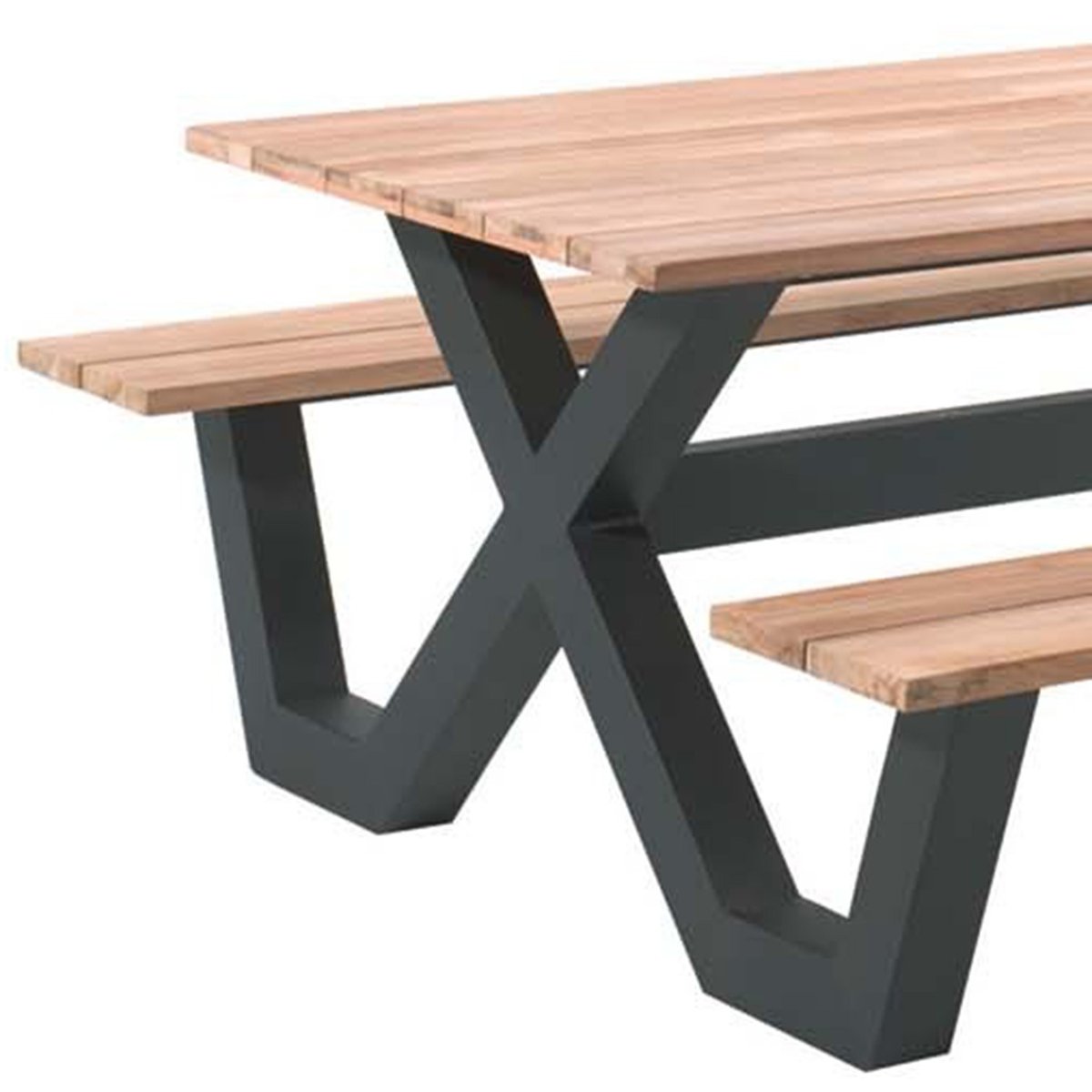 Table de pique-nique Carelli noire noir, GESCOVA