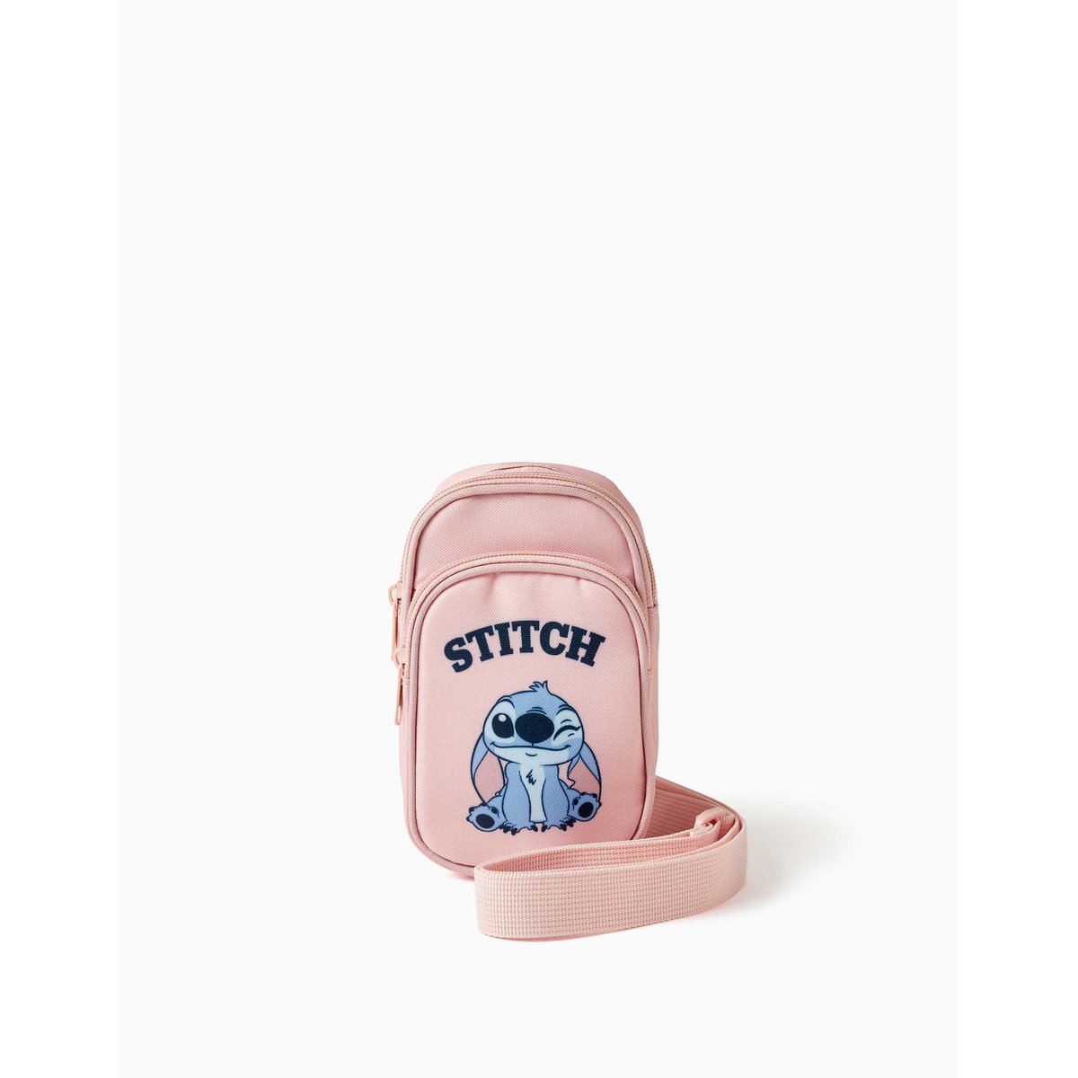 Sac téléphone avec imprimé Stitch et bandoulière réglable rose, ZIPPY