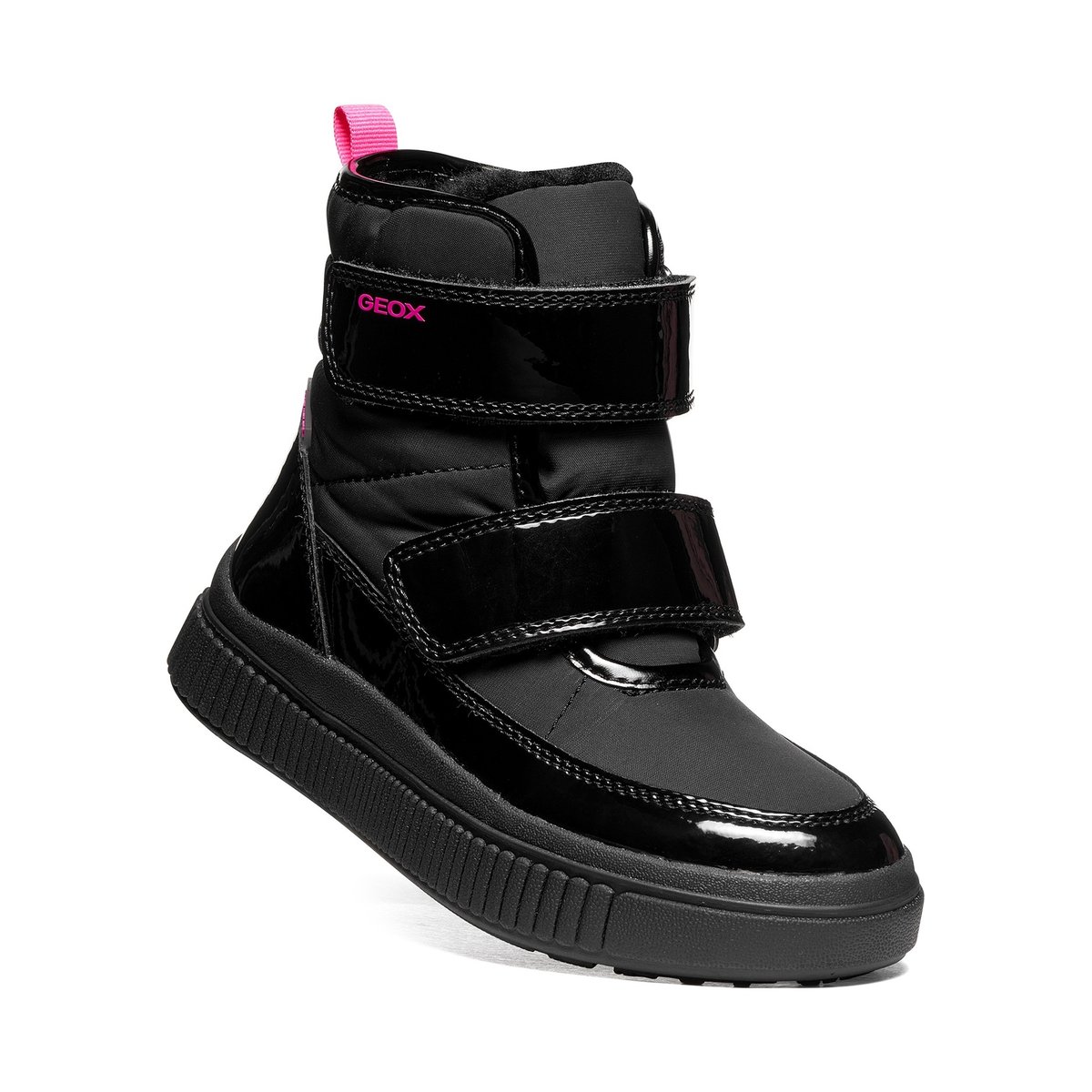 Bottines J LAQUINNY B ABX noir/fuchsia fluo, GEOX