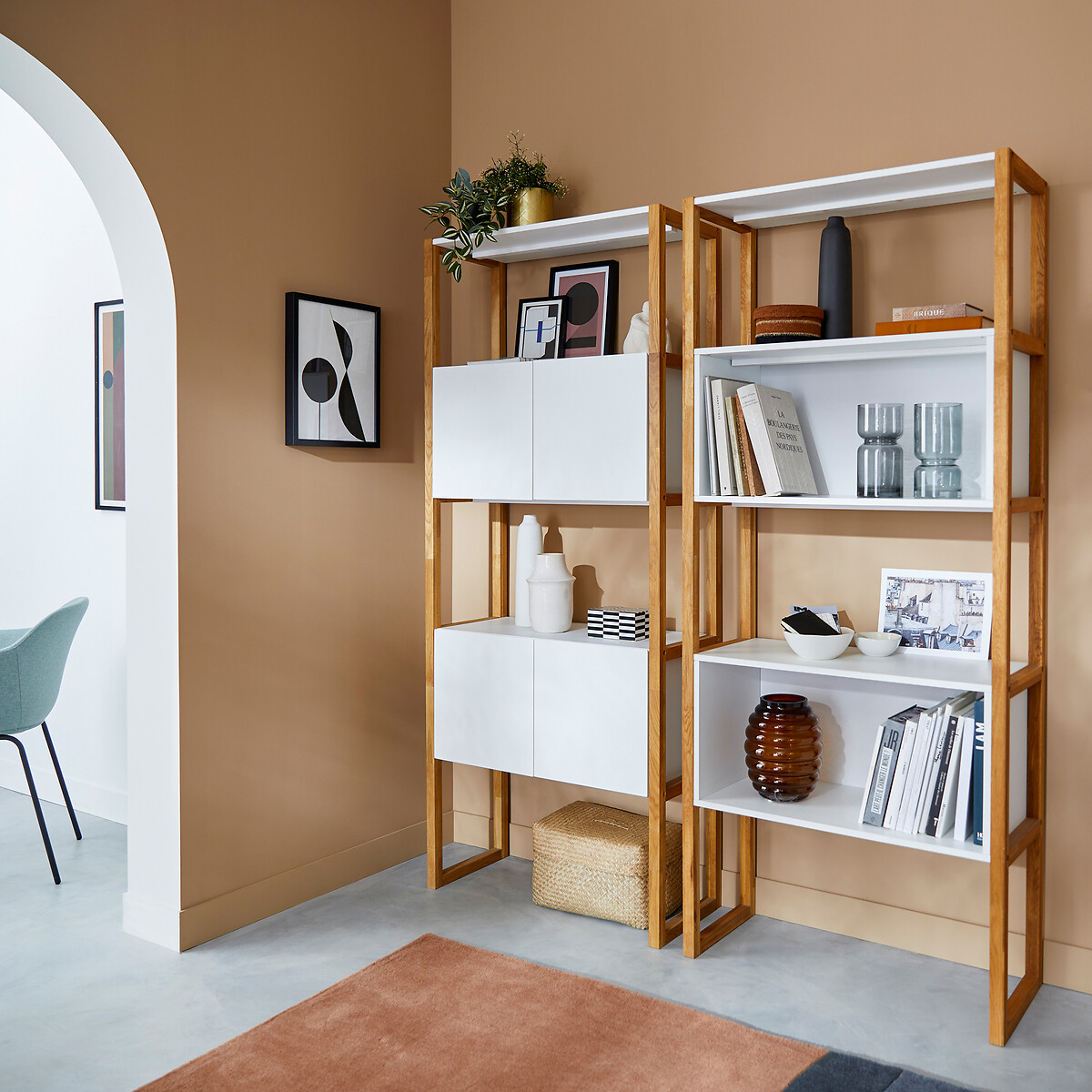 Scaffale libreria contenitore, Compo bianco, LA REDOUTE INTERIEURS
