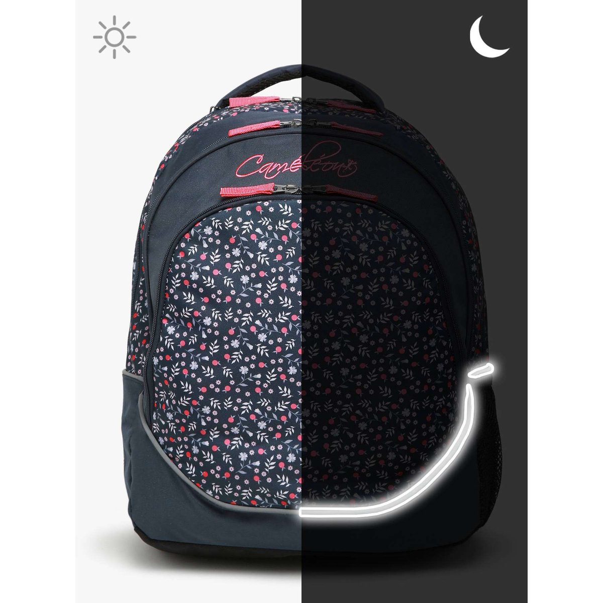 Sac à dos 2 compartiments navy miniflowers, CAMELEON