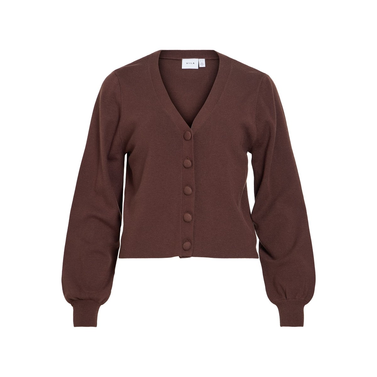 Cardigan En Maille marron - coffee bean1, VILA
