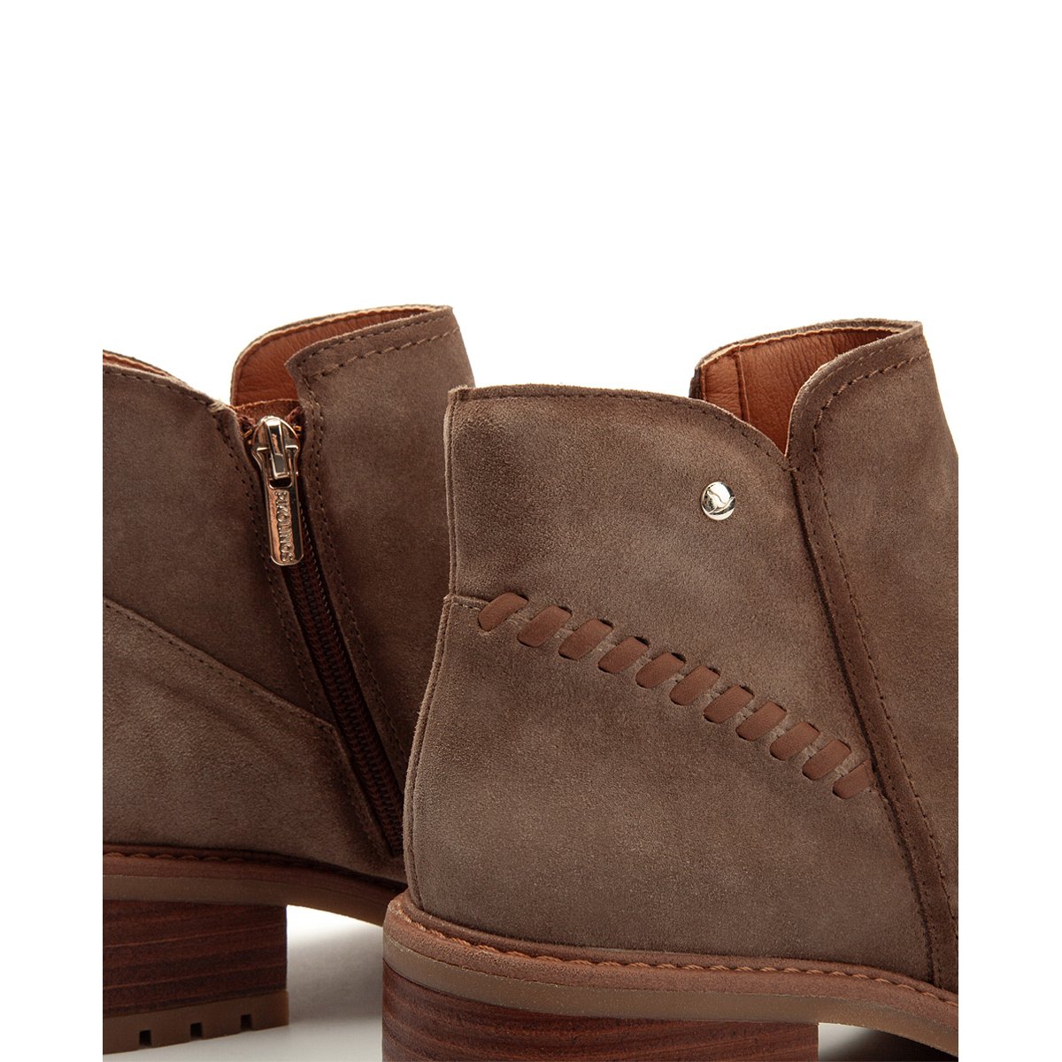 Bottines à talon cuir Medina taupe, PIKOLINOS