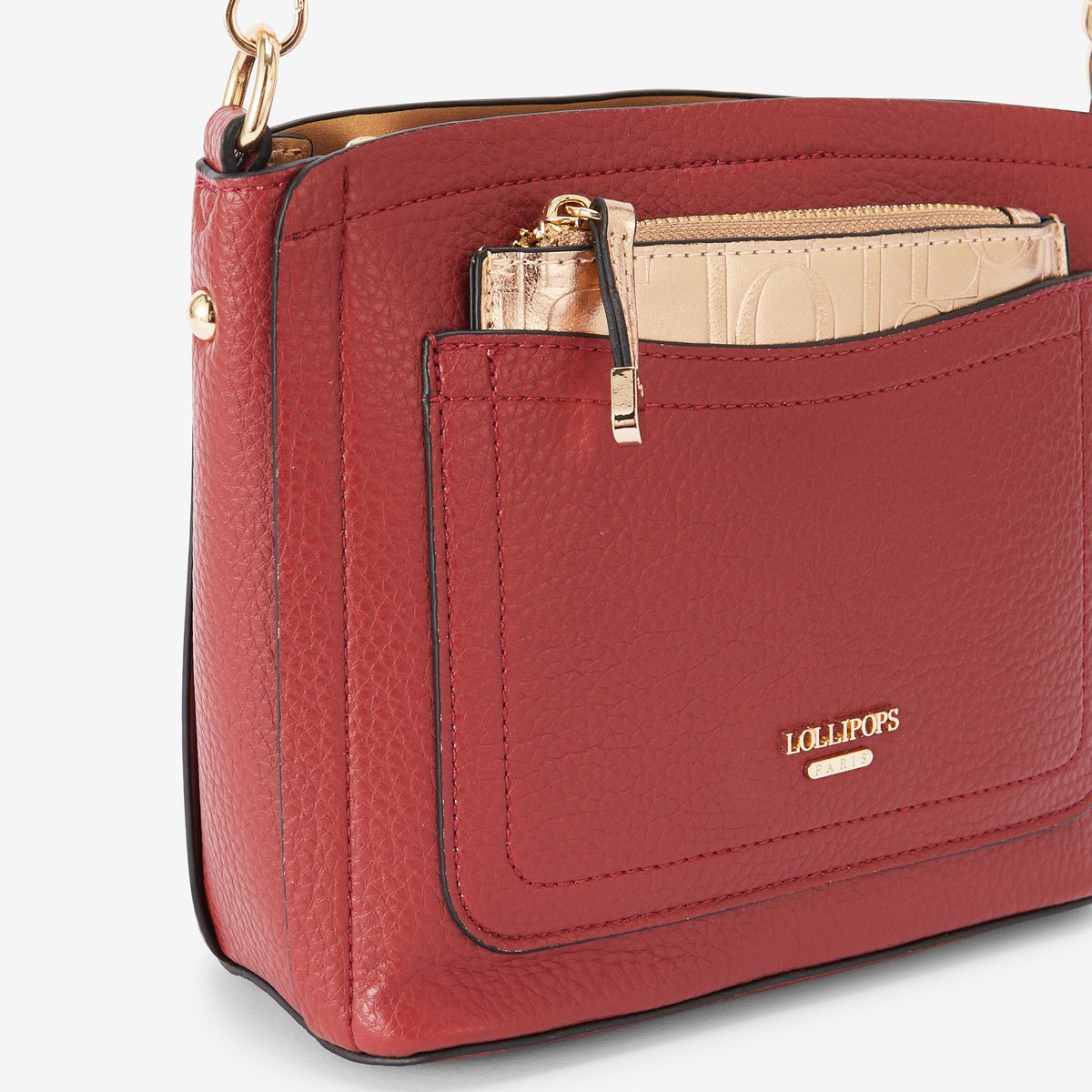 Sac multi poches  Riada doré,rouge, LOLLIPOPS