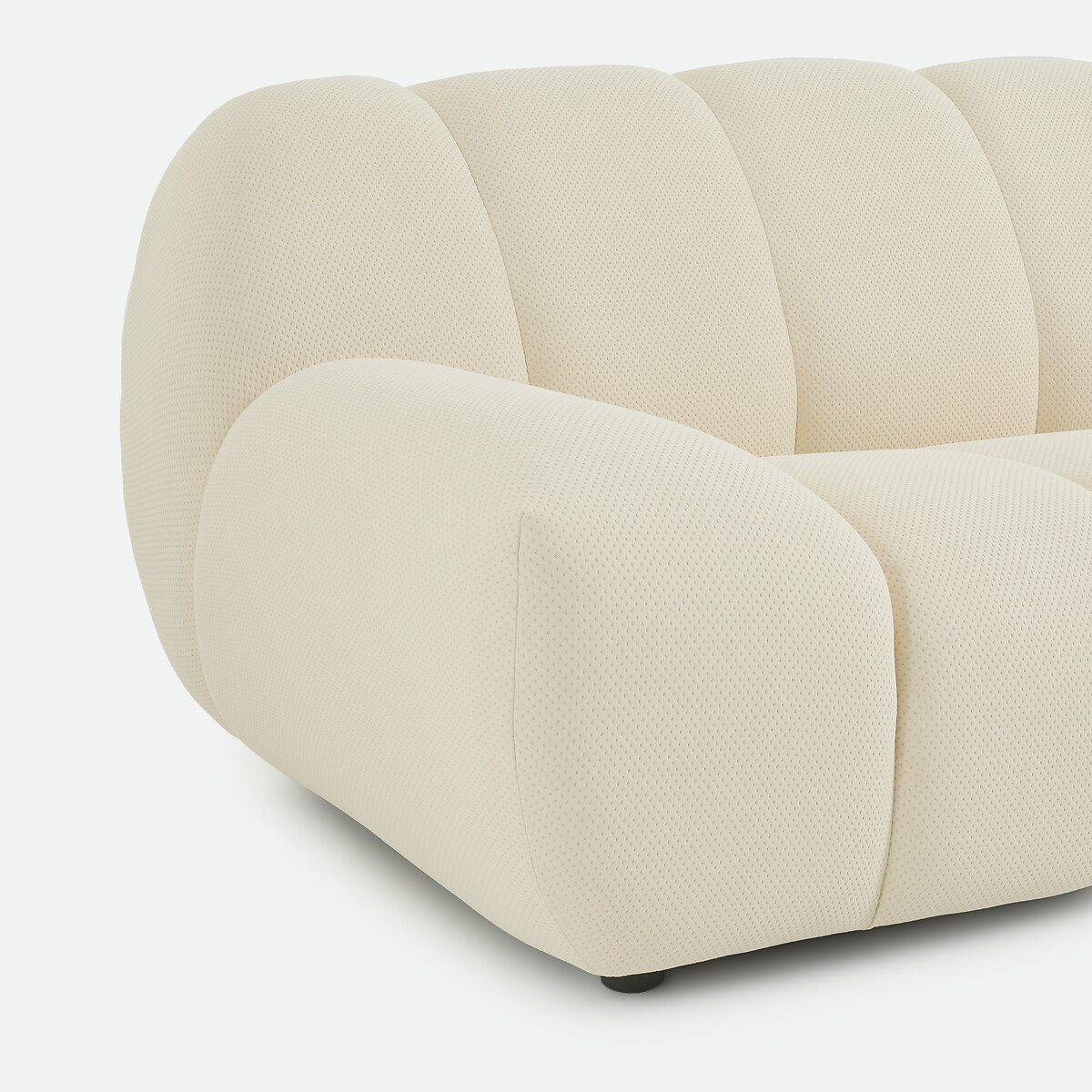 Canapé droit, 3 places, en tissu matelassé, NURIA ecru, LA REDOUTE INTERIEURS