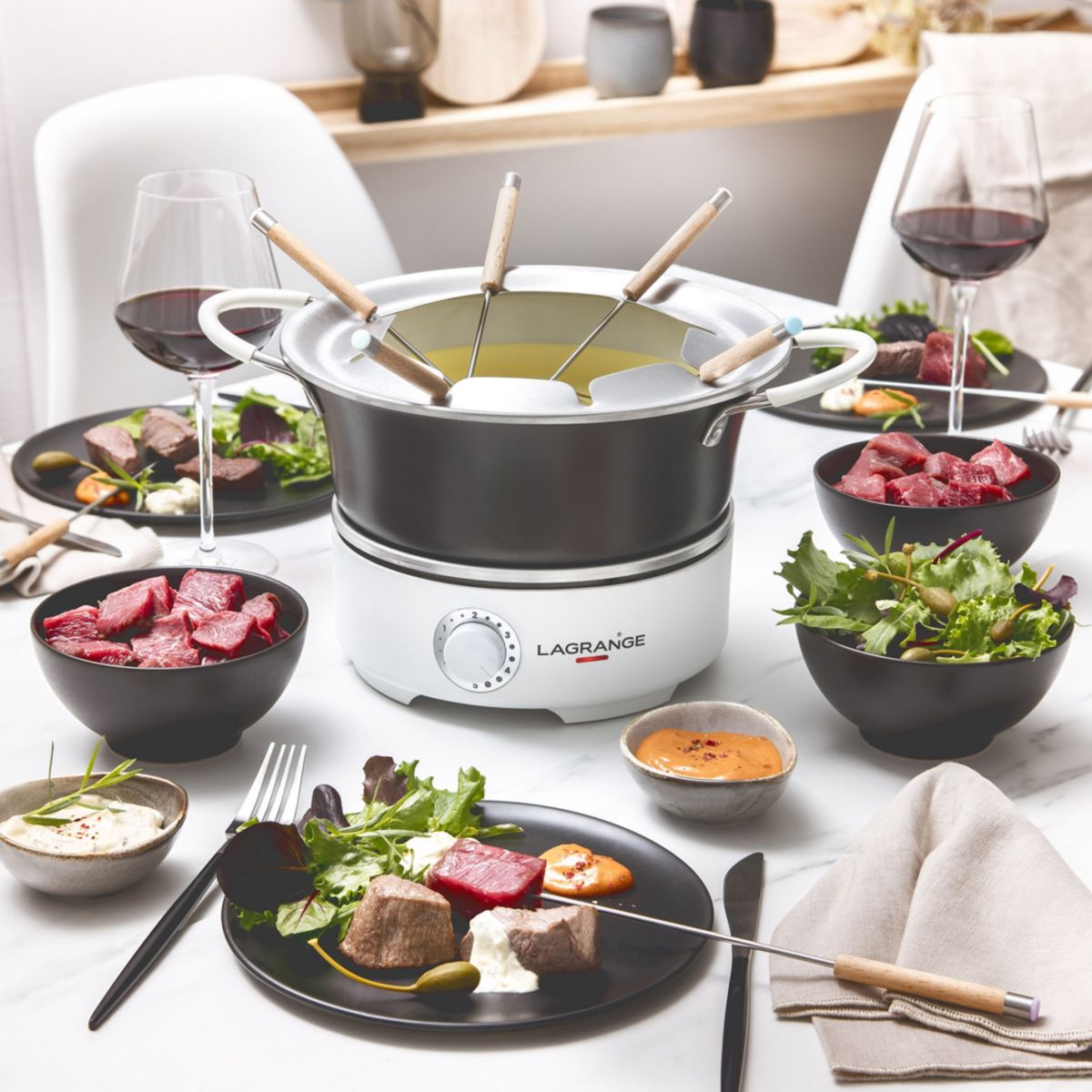 Fondue prestige charbon couleur unique, LAGRANGE