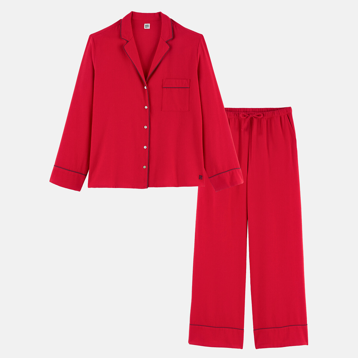 Signature Noélie flannel pyjamas red, LA REDOUTE COLLECTIONS