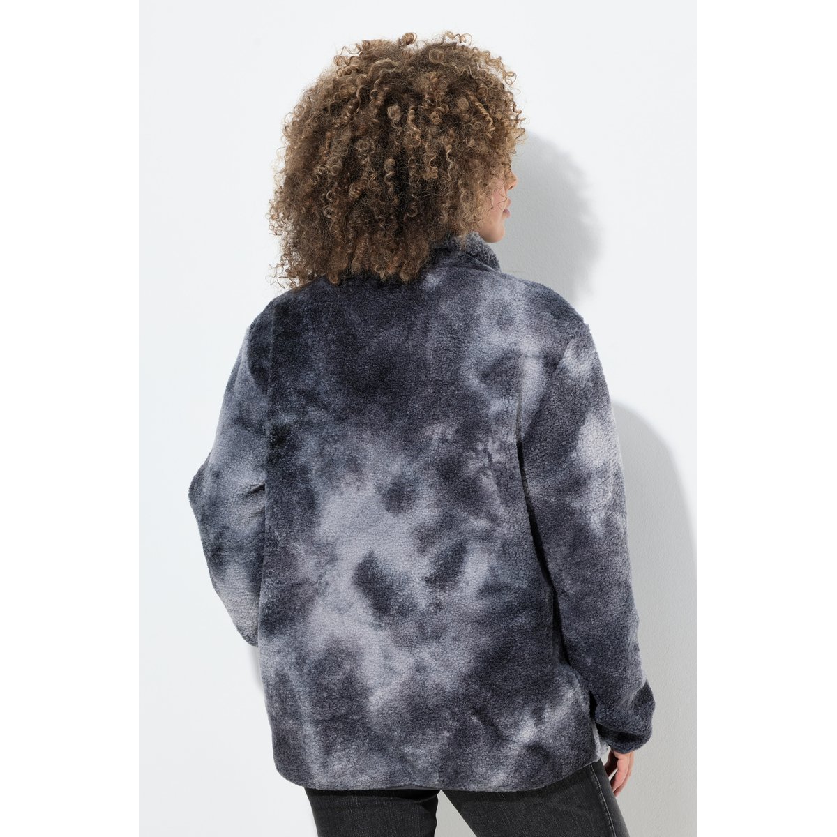 Veste polaire très douce à col montant gris graphite, ULLA POPKEN