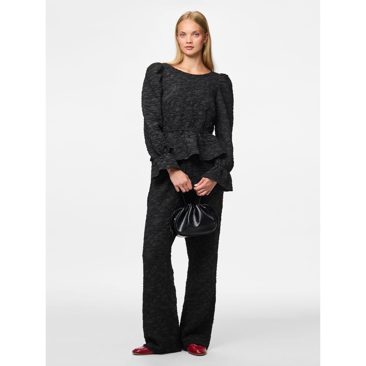 Pantalon À Jambe Ample noir - black, PIECES