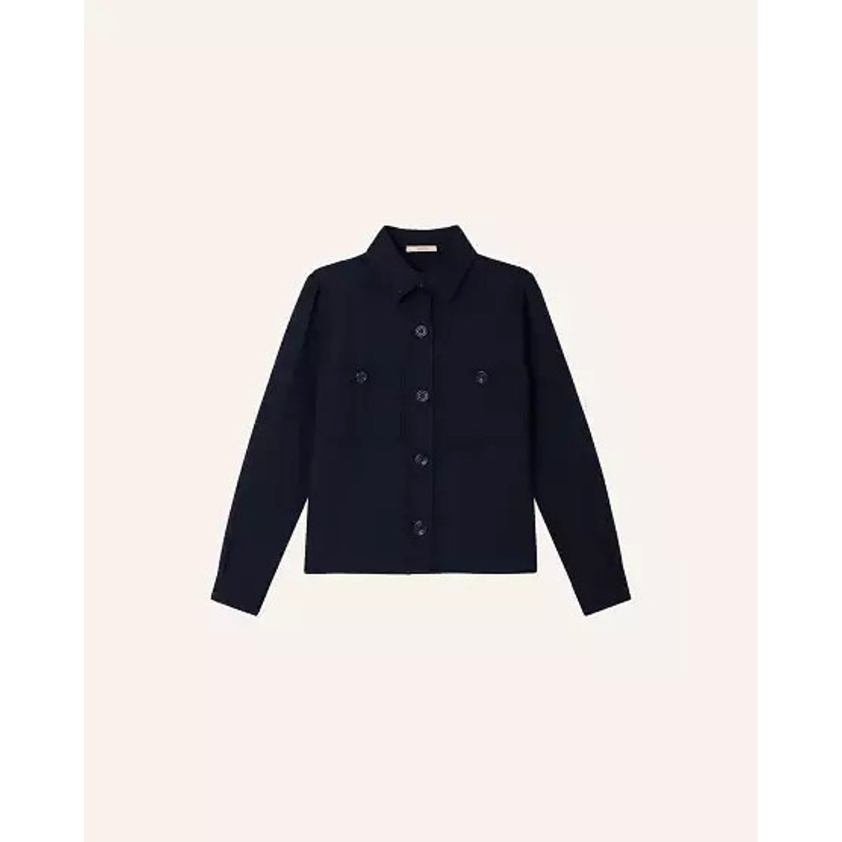 Theodore Chunky Knit Shirt navy, SESSUN