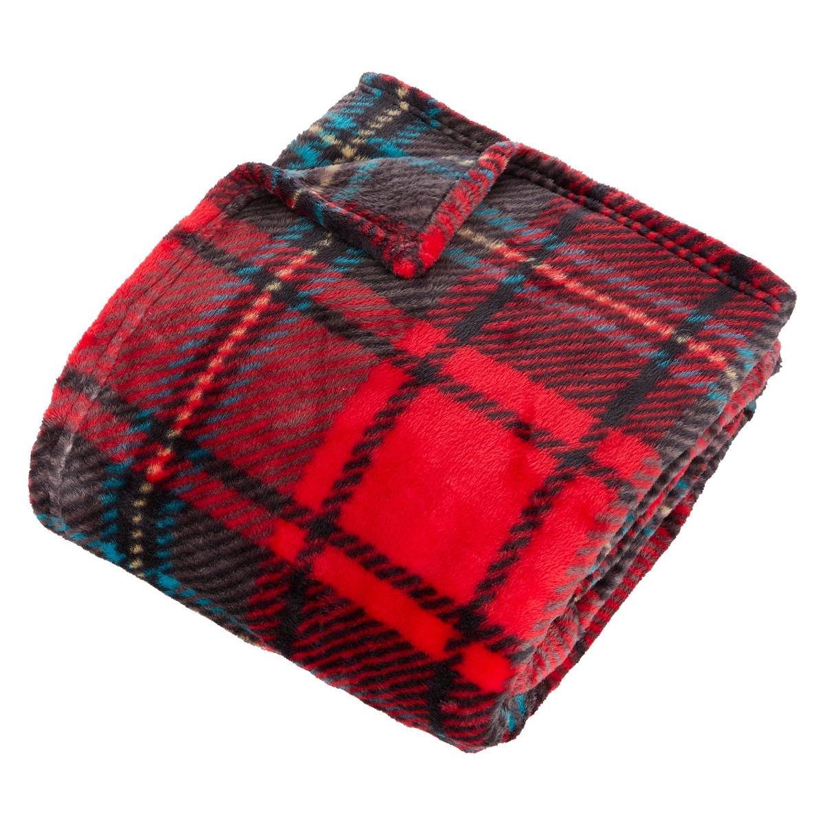 Plaid fantaisie BRODY rouge, ATMOSPHERA