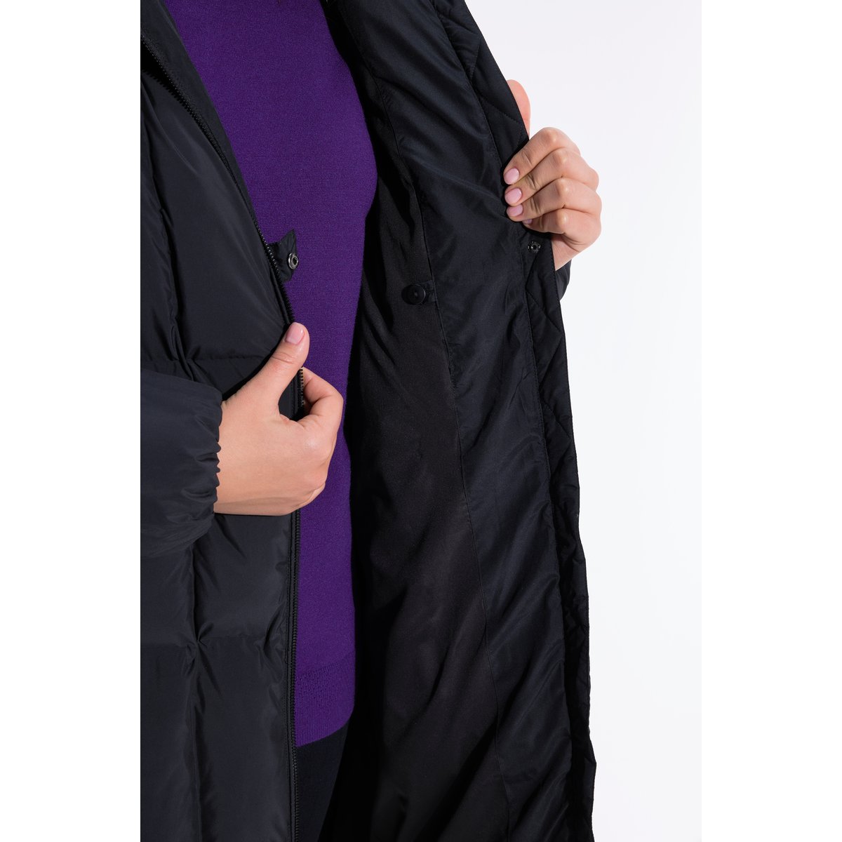 Manteau léger HYPRAR, capuche, déperlant noir, ULLA POPKEN