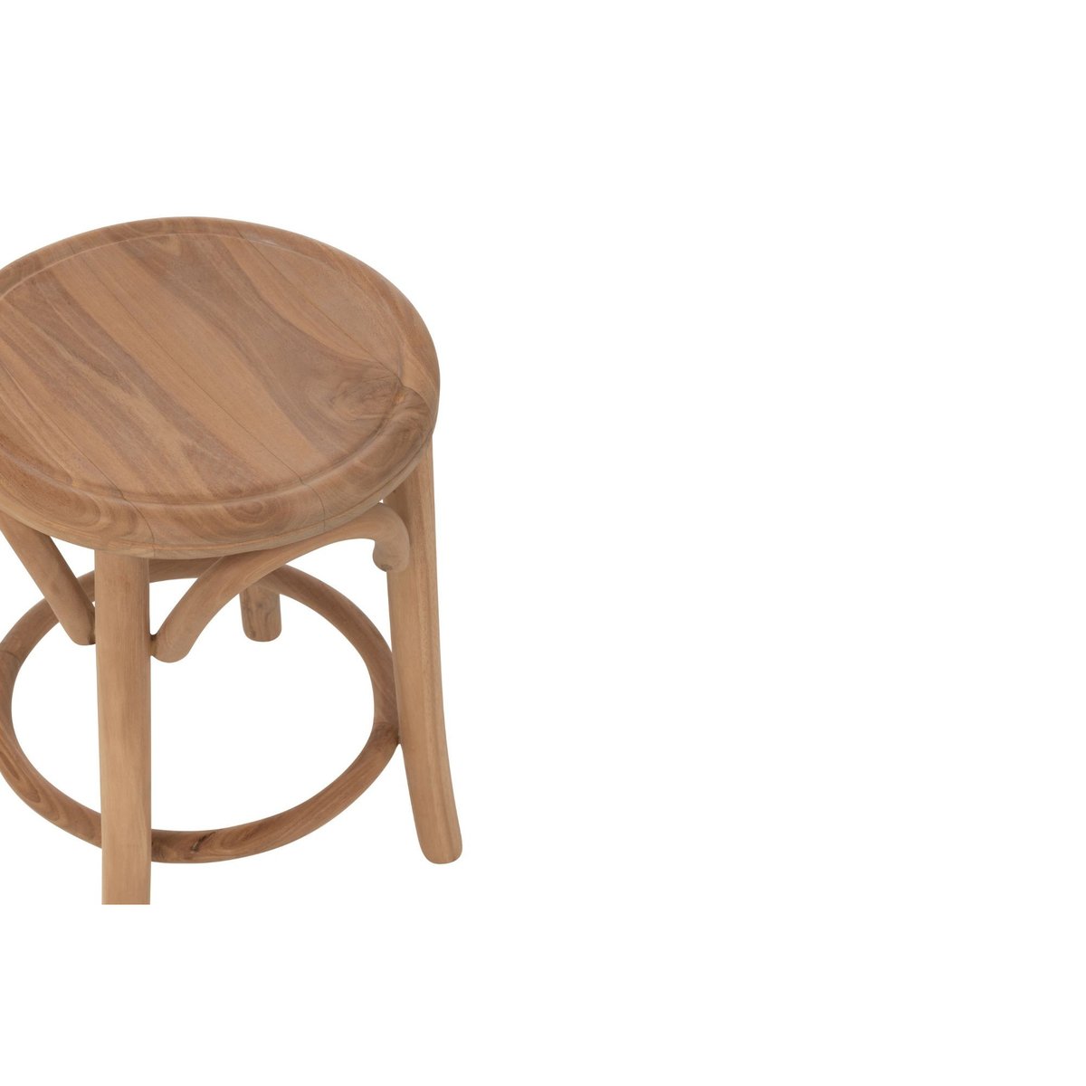 Tabourets rétro en teck naturel (lot de 2) - FRASI bois clair, HELLIN, DEPUIS 1862