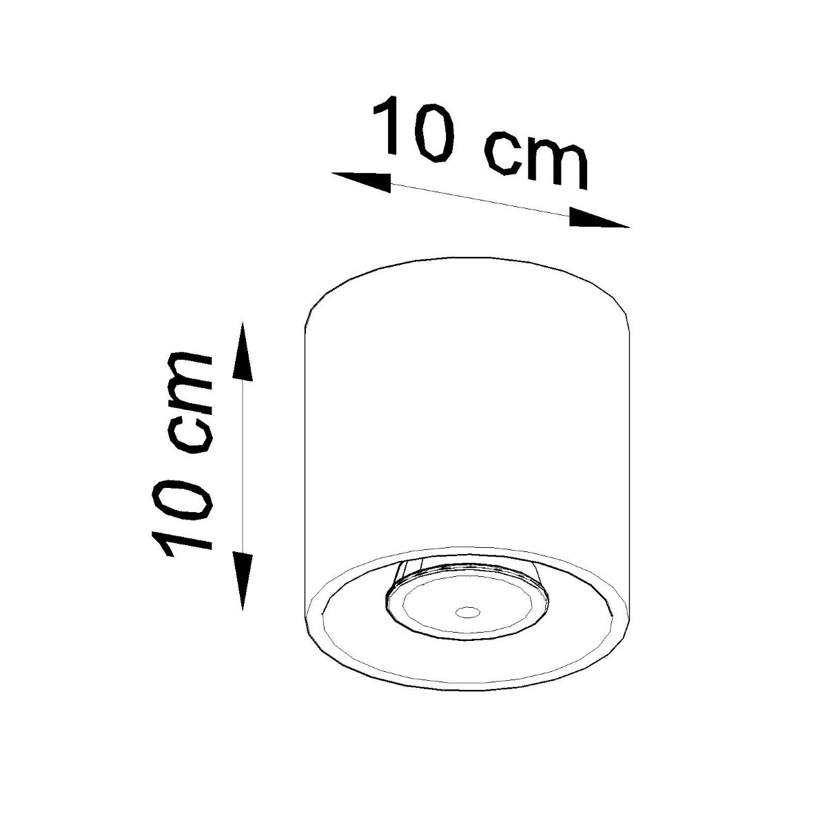 Plafonnier Aluminium Blanc GU10 1 Orbis blanc, EDEN