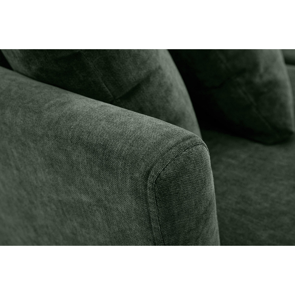 Canapé scandinave déhoussable 2 places en tissu chenille terre brûlée et bois clair OSLO kaki, MILIBOO