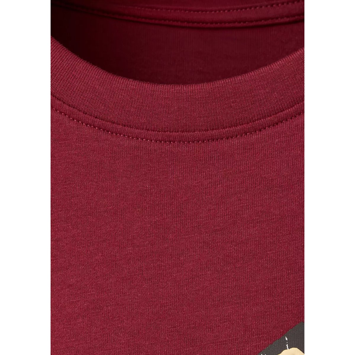 T-shirt coton inscription imprimée grenat, MANGO KIDS