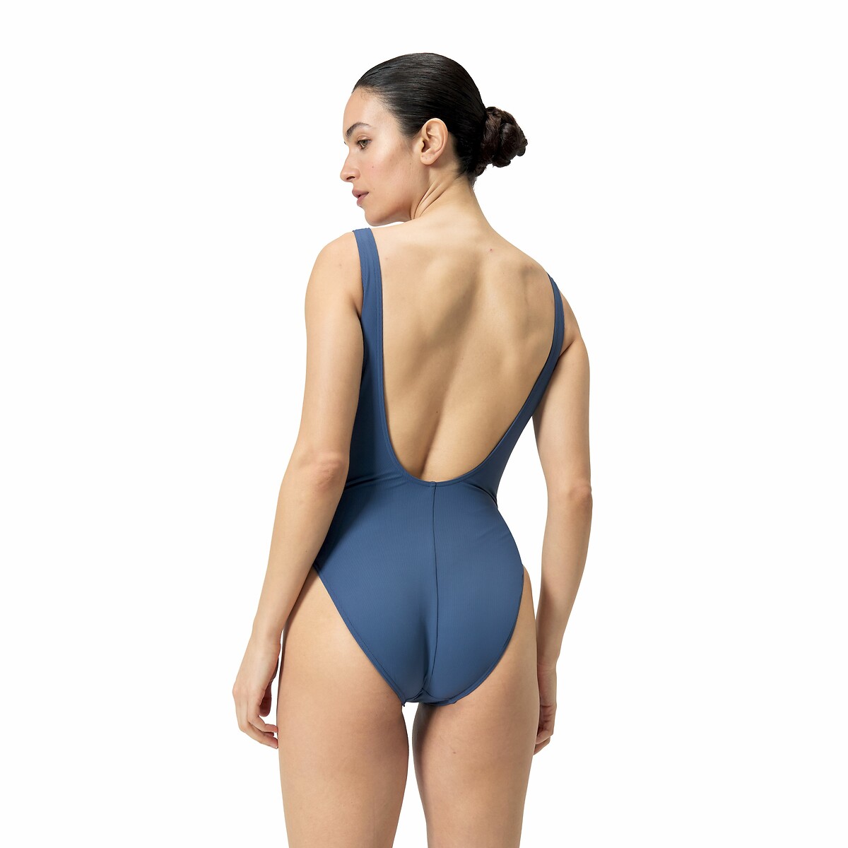 Deep U-Back Swimsuit grey blue, SPEEDO