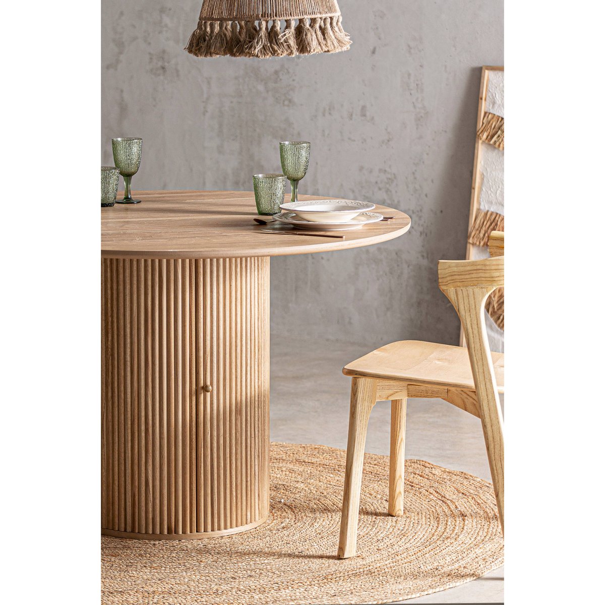 Table ronde en bois, Skagen bois naturel scandinave lumineux, RECOLLECTION