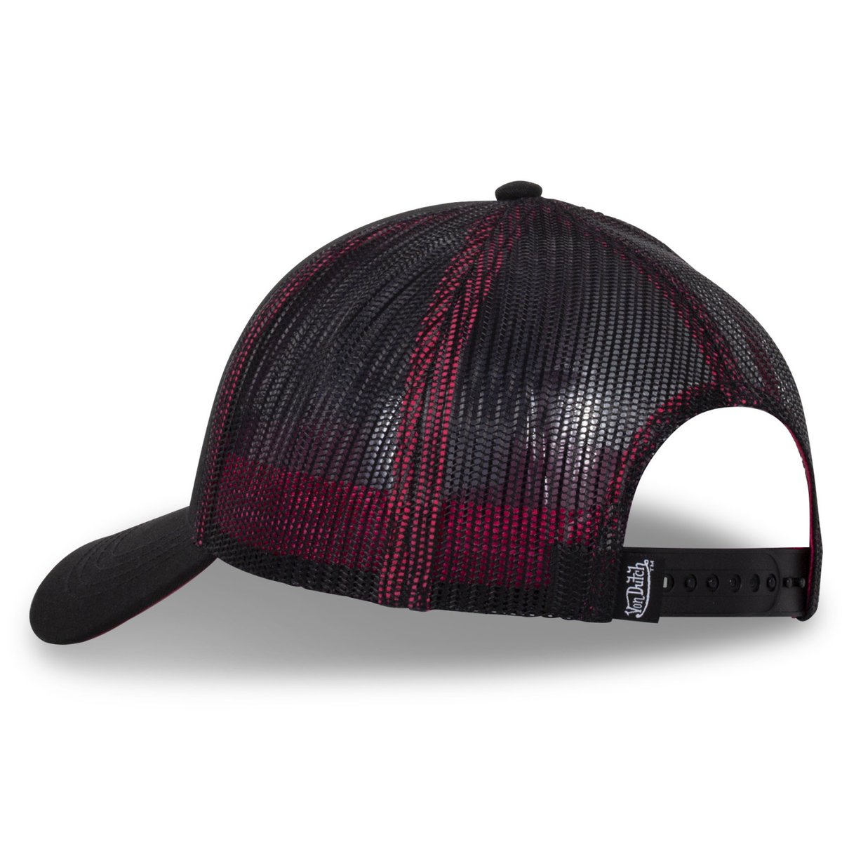 Casquette Trucker DOM noir/rose fluo, VON DUTCH