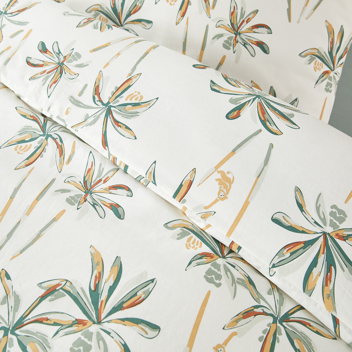 Parure de lit enfant coton, Denham imprimé palmiers, LA REDOUTE INTERIEURS