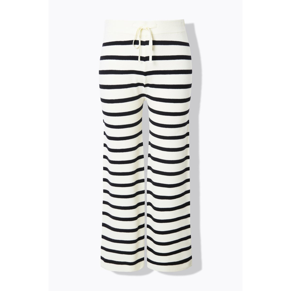 Pantalon en maille à rayures blanc cassé, STUDIO UNTOLD