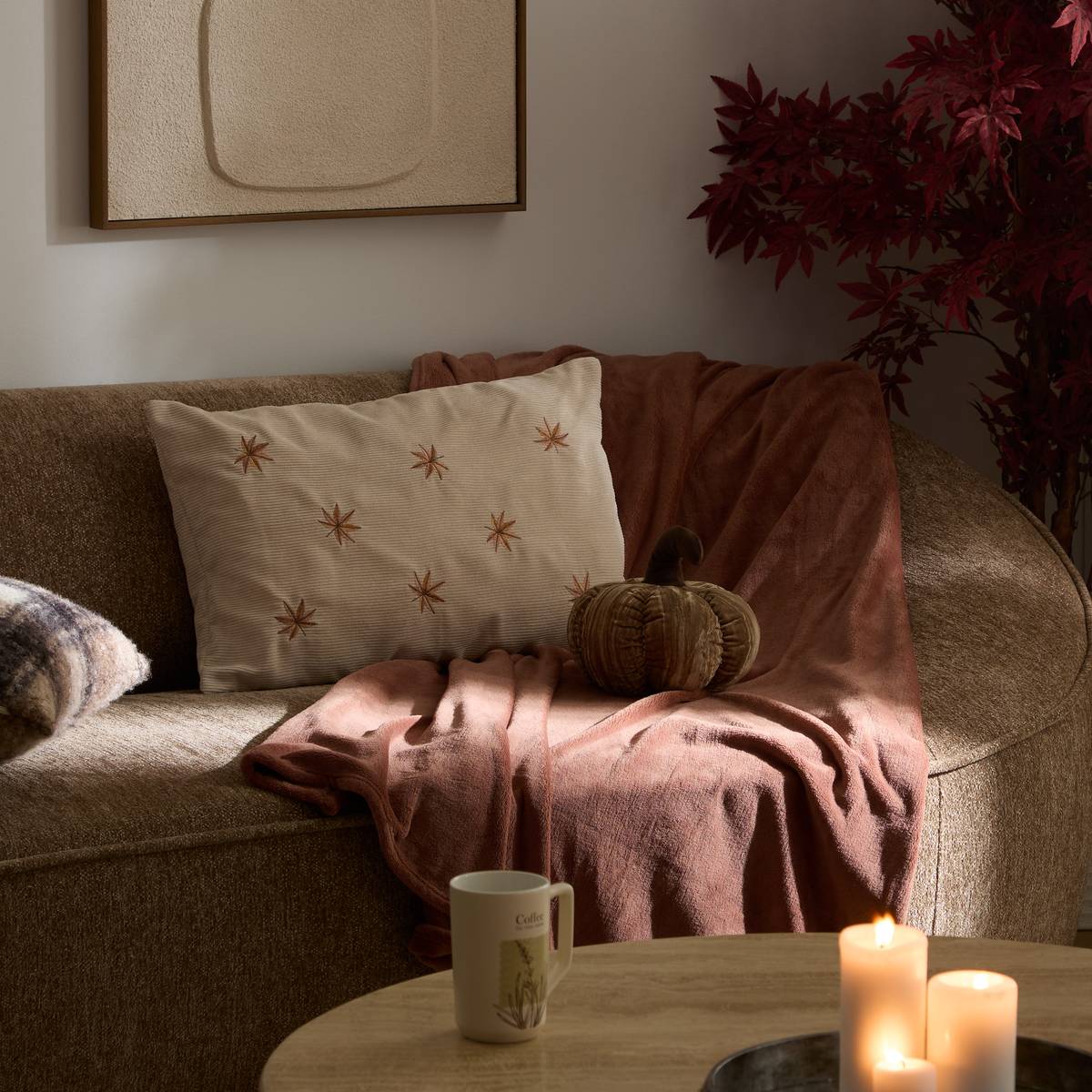Coussin rectangulaire AUTOMNE ivoire, ATMOSPHERA