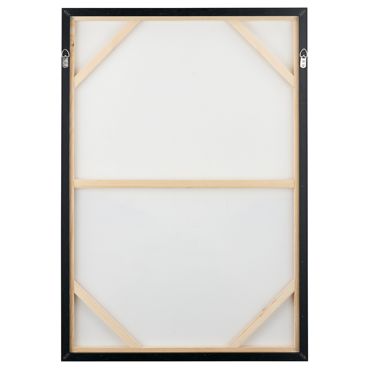 100 x 70cm Grey & White Abstract Canvas with Black Frame black/white, ÉDITÉ