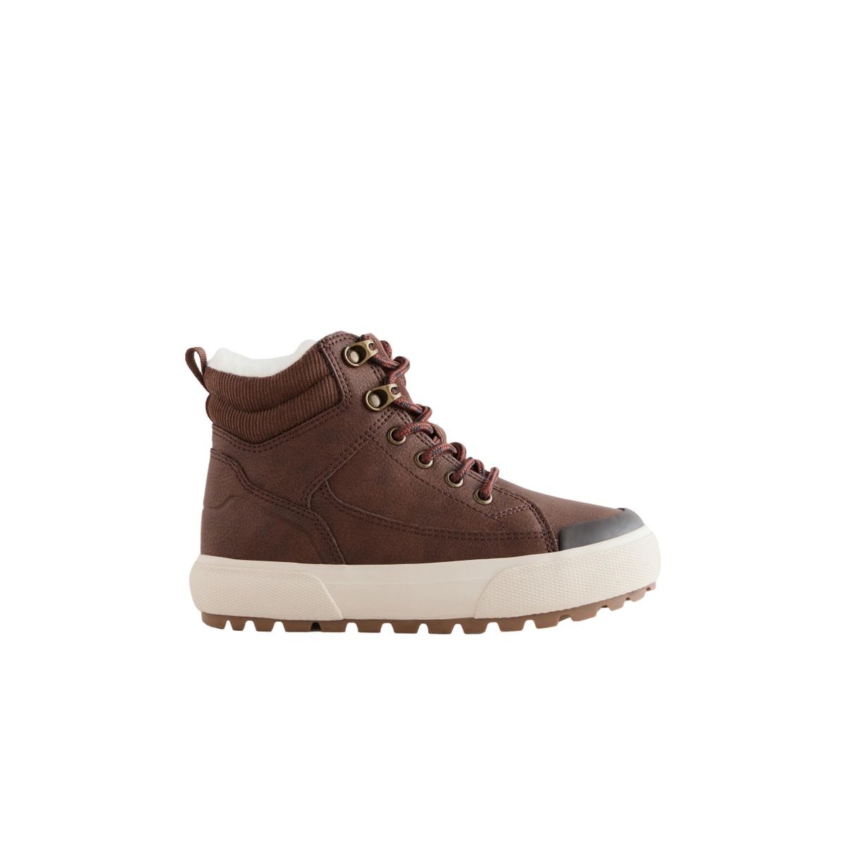 Bottines montantes à doublure chaude marron chocolat, NEXT