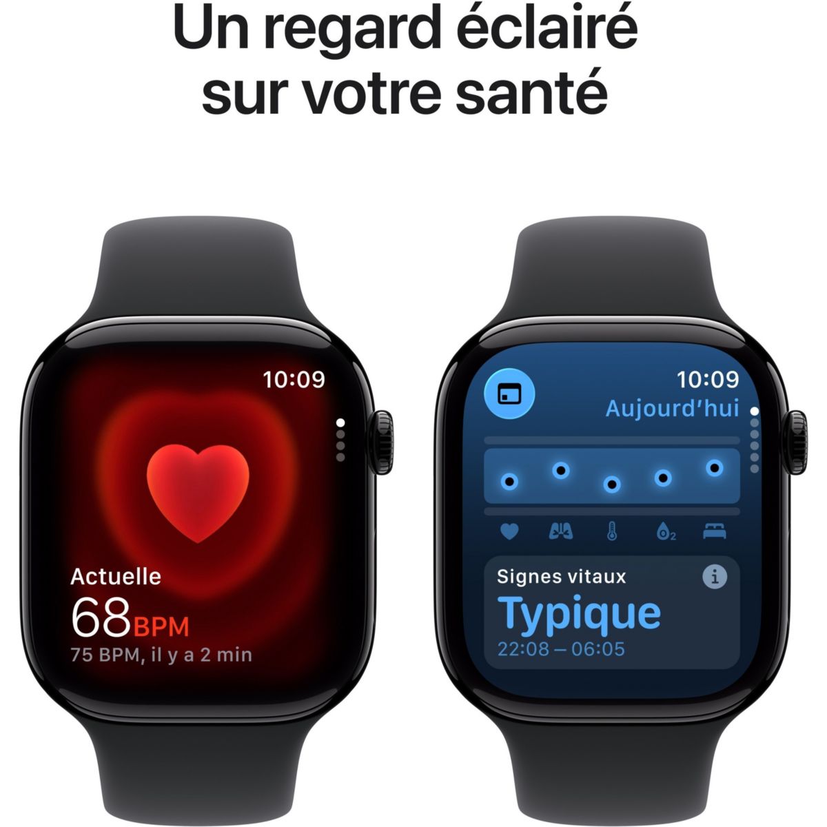 Montre connectée 46mm Alu Noir Serie 11 M/L Cellular noir, APPLE