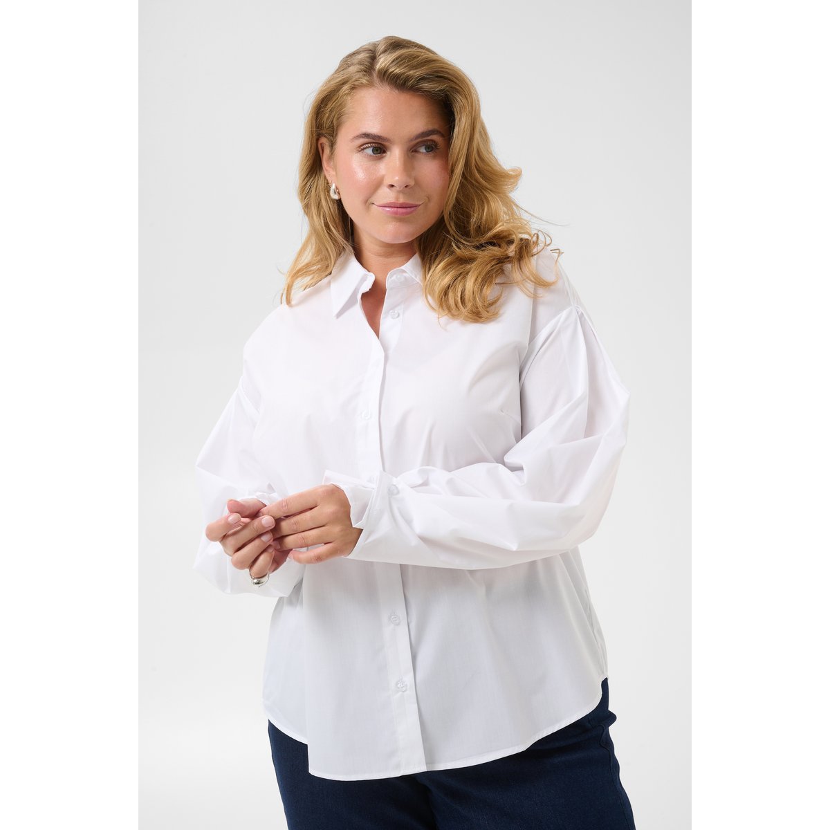 Chemise à manches longues blanc optical white, KAFFE CURVE