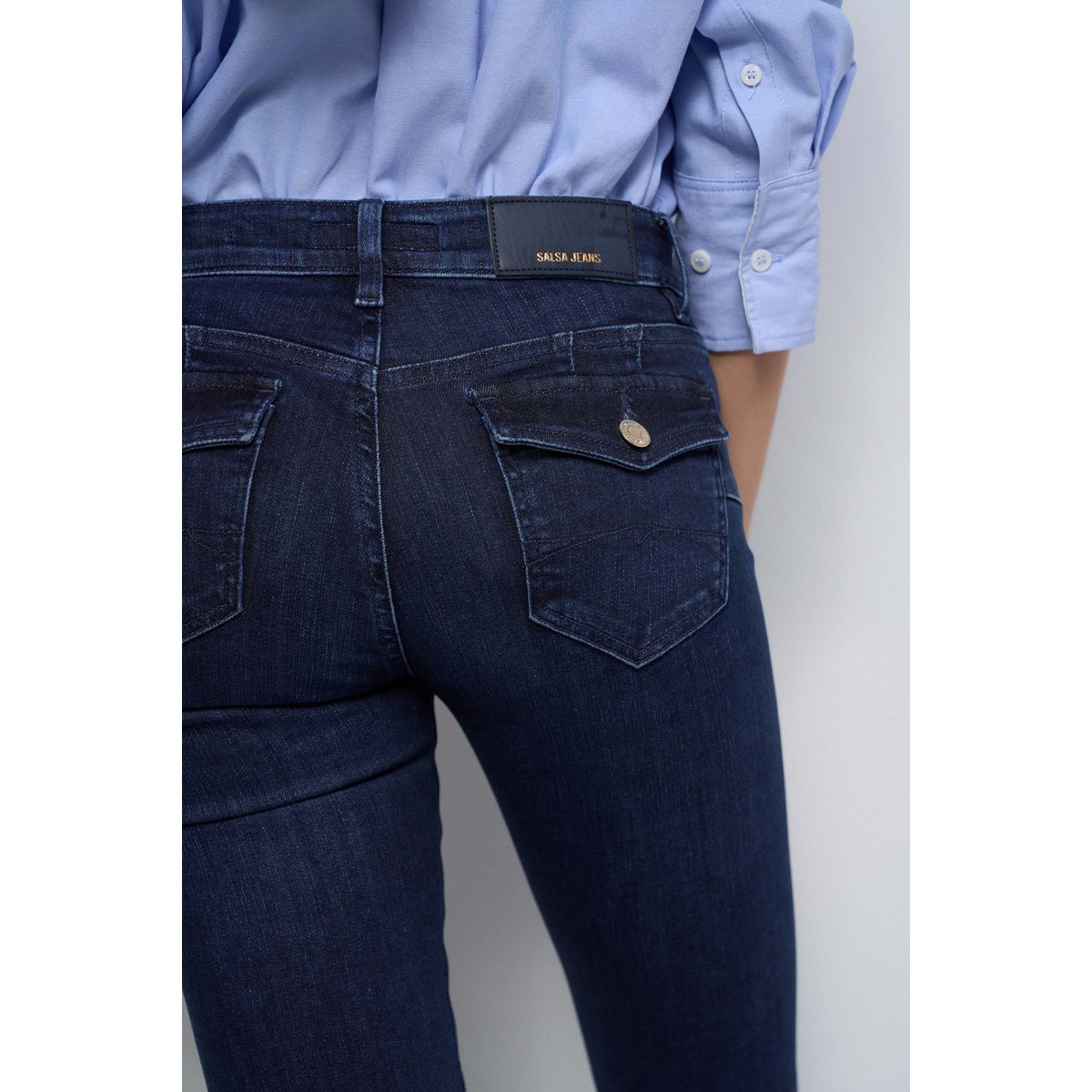 JEAN WONDER PUSH UP BOOTCUT bleu denim, SALSA JEANS