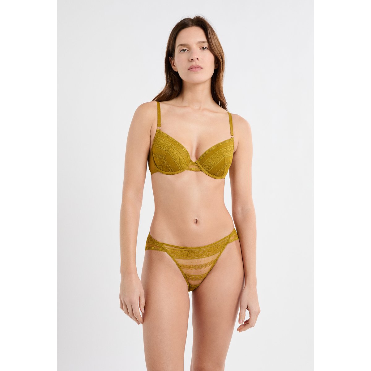 Culotte en dentelle EXCEPTION jaune acidule, ETAM