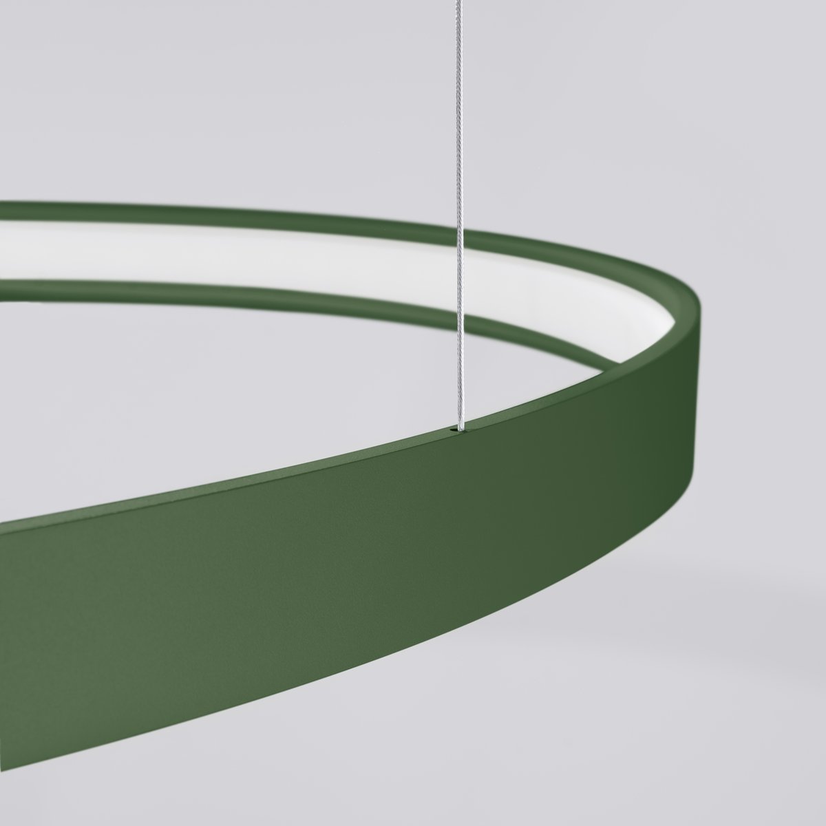 Lustre Aluminium Vert Olive LED 3 Rio vert olive, EDEN