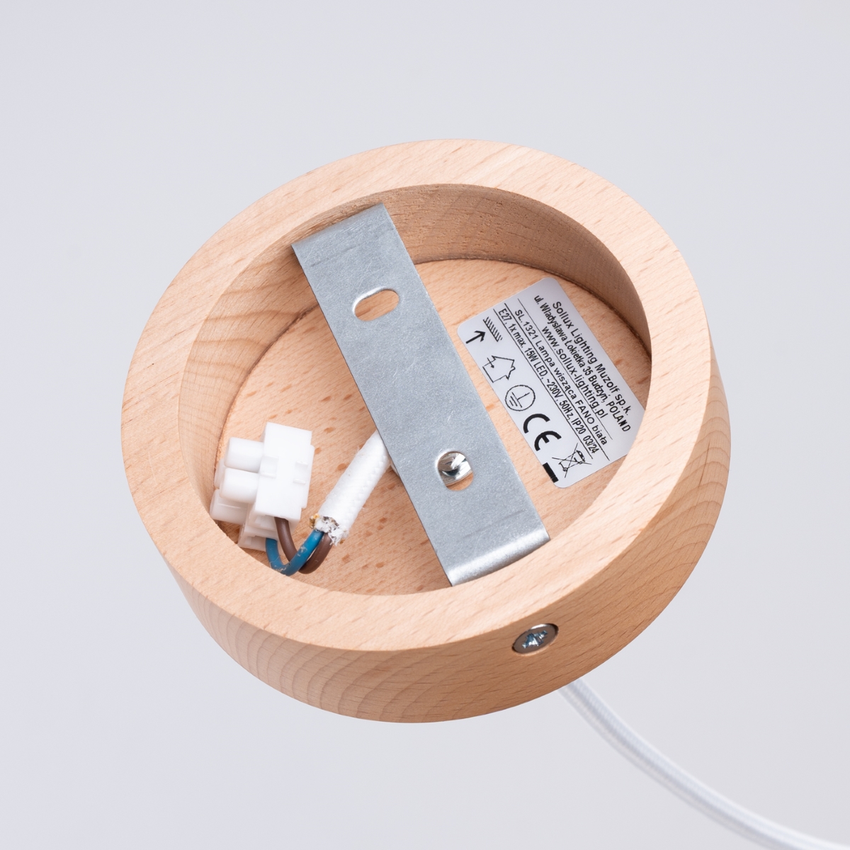 Suspension Acier Blanc E27 1 Fano blanc, EDEN