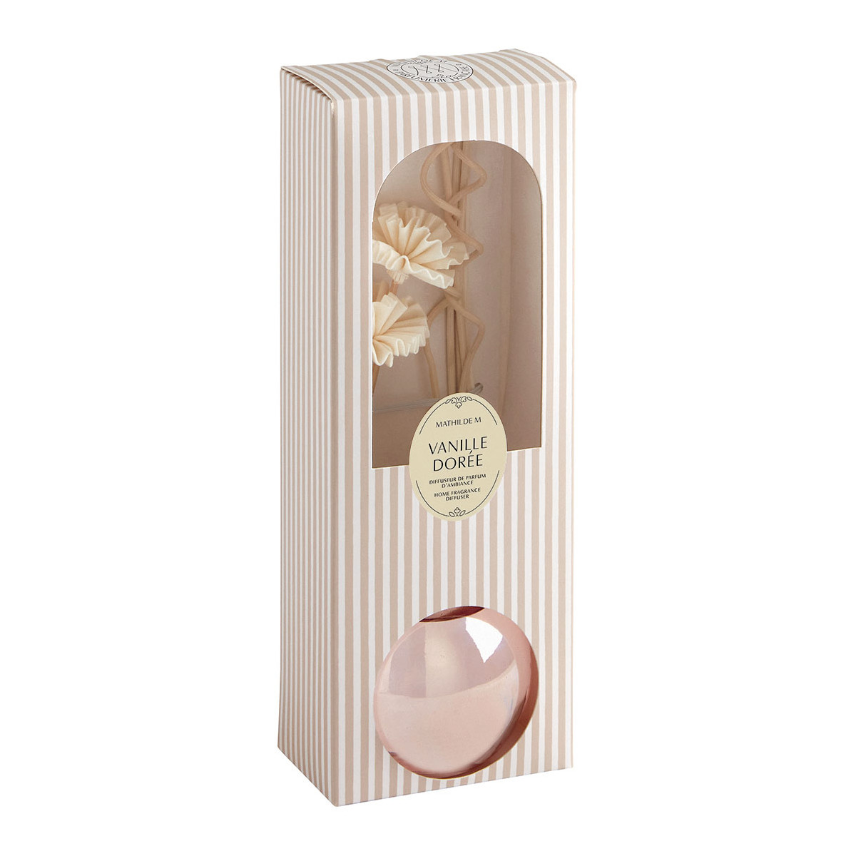 Diffuseur de parfum Vanille Dorée JARDIN DE FANTAISIES rose, MATHILDE M